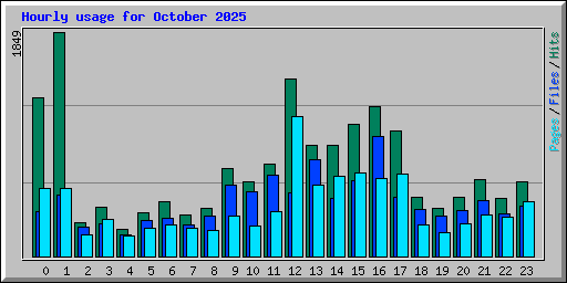 Hourly usage for October 2025