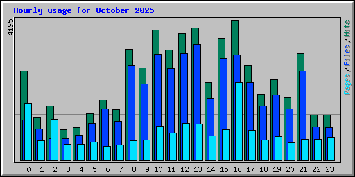 Hourly usage for October 2025