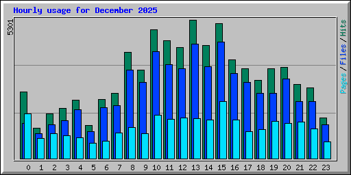 Hourly usage for December 2025