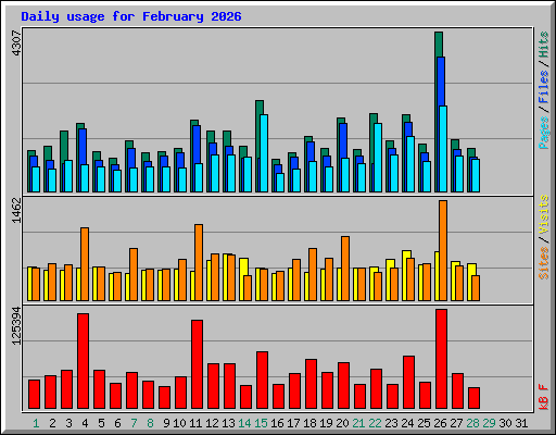 Daily usage for February 2026