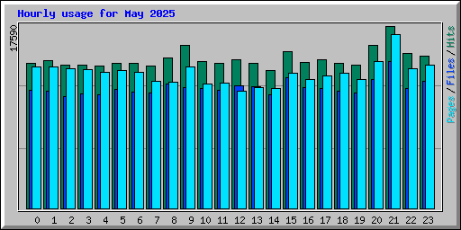 Hourly usage for May 2025