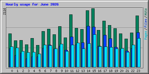 Hourly usage for June 2026