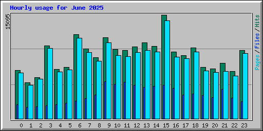 Hourly usage for June 2025