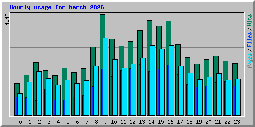 Hourly usage for March 2026