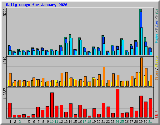 Daily usage for January 2026