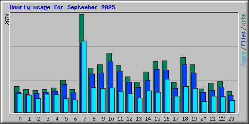 Hourly usage for September 2025