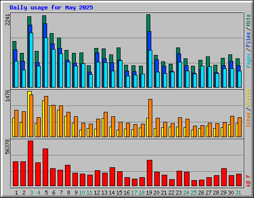 Daily usage for May 2025