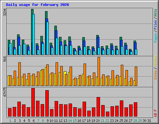 Daily usage for February 2026