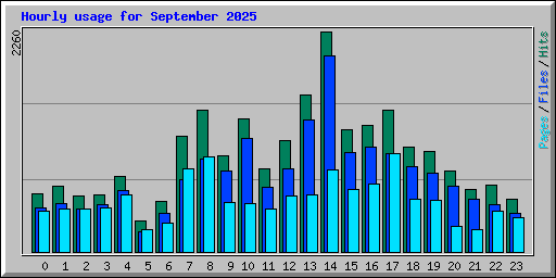 Hourly usage for September 2025