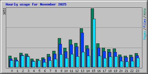 Hourly usage for November 2025