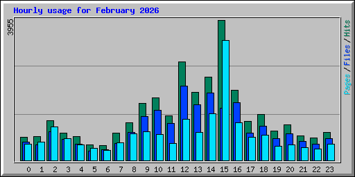 Hourly usage for February 2026