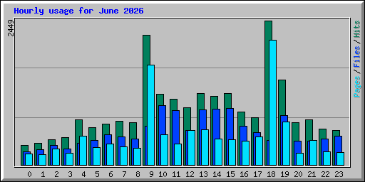 Hourly usage for June 2026
