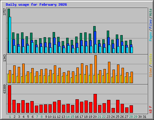 Daily usage for February 2026