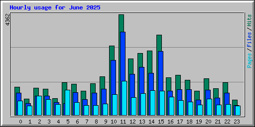 Hourly usage for June 2025