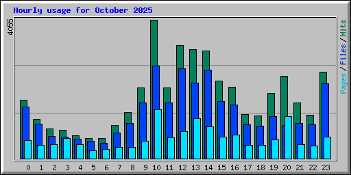 Hourly usage for October 2025