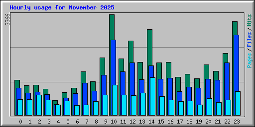 Hourly usage for November 2025