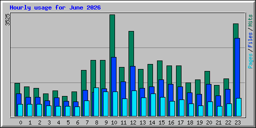 Hourly usage for June 2026